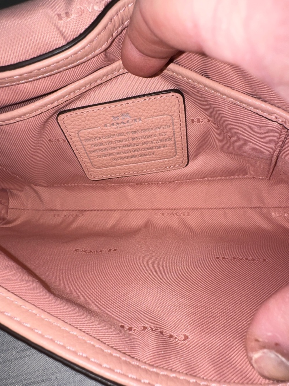 Coach Crosstown Vintage Leather Turnlock Crossbody - Blush Pink - Picture 14 of 16